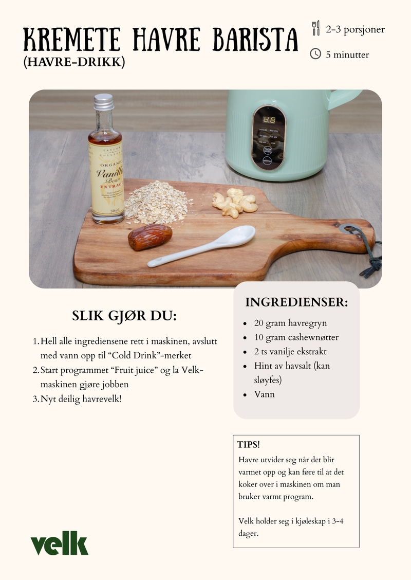 Kremete havre barista